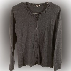 Gap Button Cardigan Gray Size Large